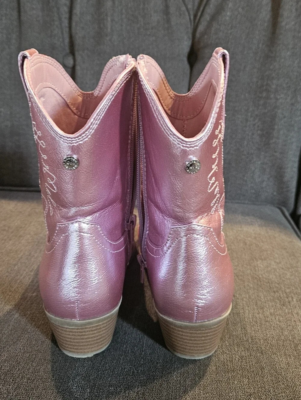 Little Girl's Pink Metallic Boots Size 3